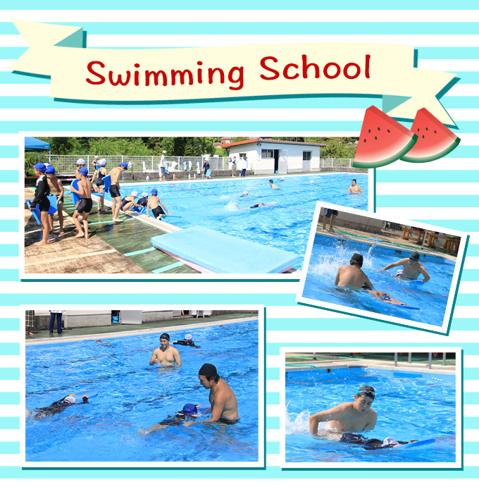夏の課外水泳指導写真